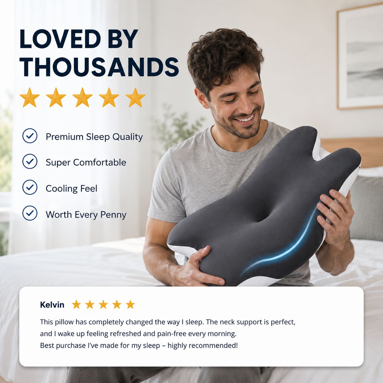 Cooling Memory Neck Pillow