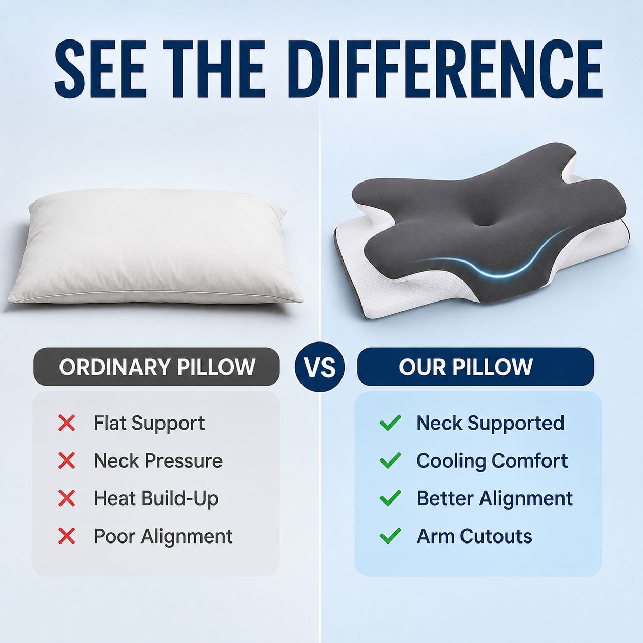 Cooling Memory Neck Pillow